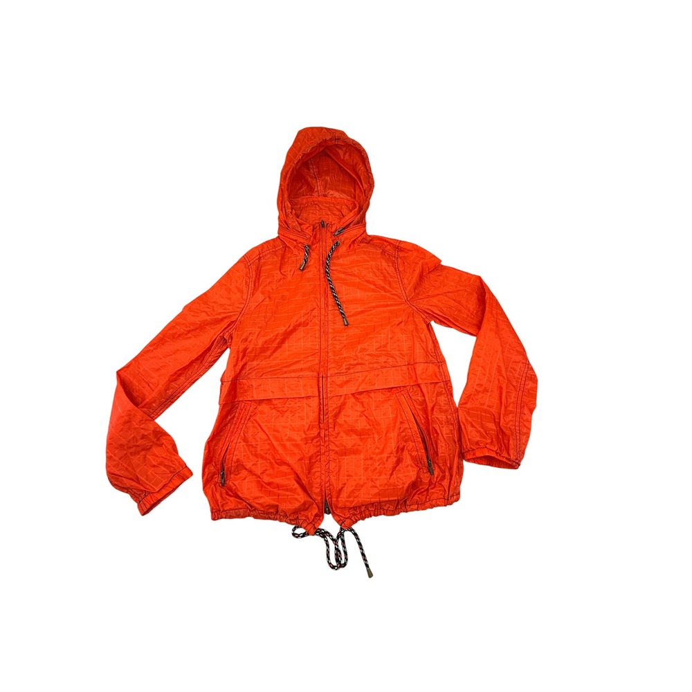 Free People Movement Packable Windbreaker Jacket Orange Hooded Ripstop Small
